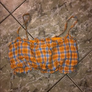 FOREVER 21 PLAID CROP TOP